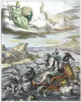 Neptune Print: Poseidon in Sea-Chariot