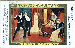 Vintage Theatre Posters UK Prints: The Never-Never Land by Wilson Barrett