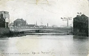 Devon England History Prints: The New Exe Bridge, Exeter, Devon