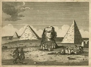 The Pyramids of Egypt and the Sphinx Print circa 1735