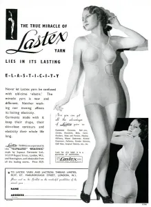 1934 Lastex Women's Corset Print Advert