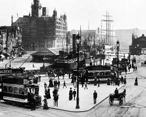 Bristol City Landmarks Prints: St. Augustine's Bridge Bristol Edwardian period