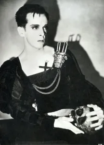 Prints of Ballet Dancer Robert Helpmann (1909-1986) as Hamlet - London, New Theatre - Old Vic Production. Date: circa 1942 Denmark Prints: Robert Helpmann as Hamlet Print circa 1942
