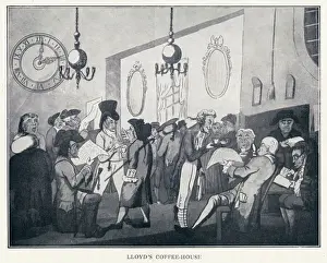 New Lloyds Coffee House Print, Popes Head Alley, London