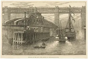 Newcastle Swing Bridge Print, June 1876