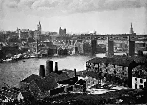 Newcastle upon Tyne Print: High Level Bridge View, 1895