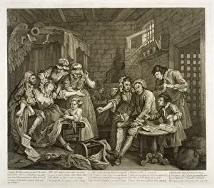 London History Prints: Newgate Prison 1735