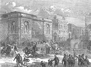 19th Century Newgate Prison Print from the Old Bailey