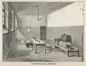 London Historic Landmarks Prints: Newgate Prison / Cell