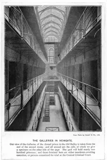 London Historical Sites Prints: Newgate Prison / Galleries