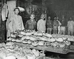 Newly baked bread for soldiers, Western Front, WW1 Newly baked bread for soldiers, Western Front, WW1