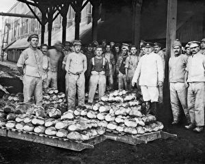Newly baked bread for the Western Front, WW1 Newly baked bread for the Western Front, WW1