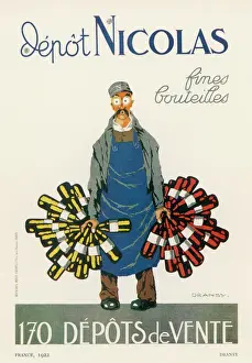 Prints of Poster for the Nicolas chain of wine shops, France Related Prints: Nicolas Wine Shop Print