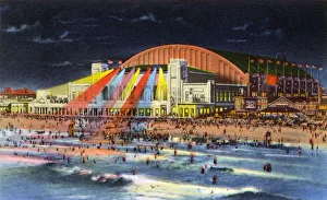 Night view of the Convention Hall, Atlantic City, New Jersey Night view of the Convention Hall, Atlantic City, New Jersey