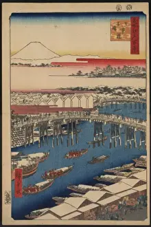 Mount Fuji Artwork Prints: Nihon bridge, clearing after snowfall