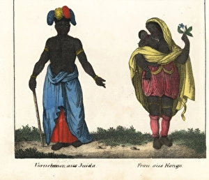 Nobleman of Whydah (Benin), and a woman of Congo with baby Nobleman of Whydah (Benin), and a woman of Congo with baby