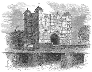 Nonsuch House Print: London Bridge Structure 1579