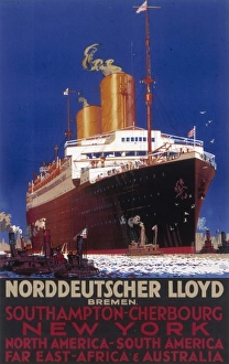Norddeutscher Lloyd shipping poster Norddeutscher Lloyd shipping poster