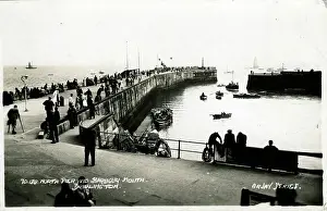 North Pier & Harbour Mouth, Bridlington Print, 1951