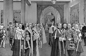Notables assembled in the Abbey annexe at 1937 Coronation Notables assembled in the Abbey annexe at 1937 Coronation