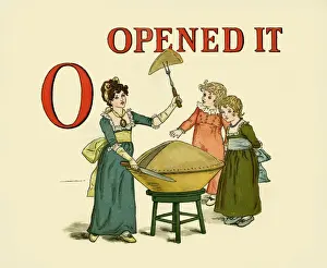 Prints of O Opened it Kate Greenaway Prints: O Opened it O by Mary Evans Prints Online Print