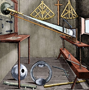 Observatory and astronomical instruments by Johannes Heveliu Observatory and astronomical instruments by Johannes Heveliu