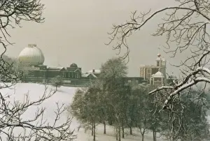 English Landmark Photography Prints: Observatory in Snow - 1