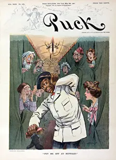 Puck Magazine Illustrations Prints: Put me off at Buffalo