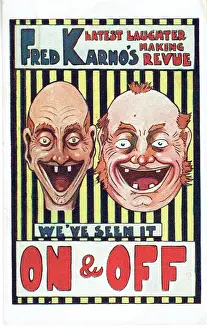 Vintage Theatrical Entertainment Posters Prints: On and Off by Fred Karno