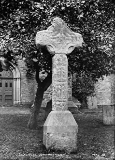 Early 1900s Irish Landmarks Prints: Old Cross, Downpatrick