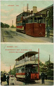 The old and new forms of Accringtons Trams The old and new forms of Accringtons Trams