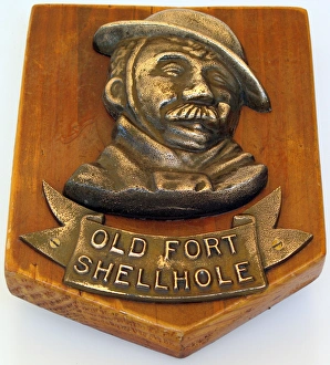 Old Bill plaque relating to the Old Fort - Shell Hole Old Bill plaque relating to the Old Fort - Shell Hole