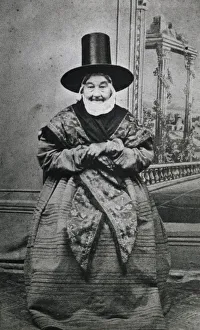 An old Welsh woman in traditional dress, including the distinctive hat An old Welsh woman in traditional dress, including the distinctive hat