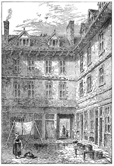 Oliver Goldsmith's House, Green Arbour Court Print