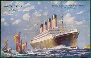 Olympic Liner Print - White Star Line Vessel