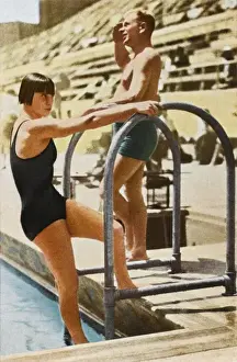 1932 Olympics Diving Print of Olga Jordan