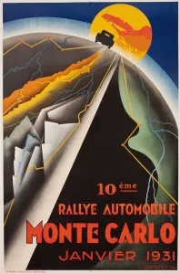 1931 Monte Carlo Rally Vintage Automobile Print