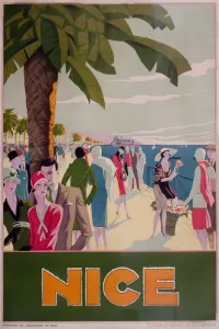 Vintage Travel Poster Print of Nice, French Riviera