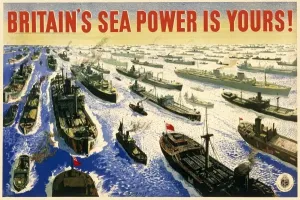Britains Sea Power Is Yours Print - Royal Navy World War Two Poster