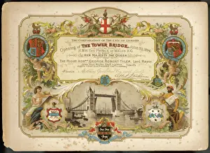 Tower Bridge Opening Invitation Print