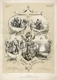 Vintage Opera Illustrations Prints: Opera Quadrilles 19C