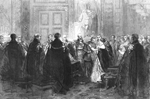 Order of the Garter bestowed at Windsor Castle Chapter Room Order of the Garter bestowed at Windsor Castle Chapter Room