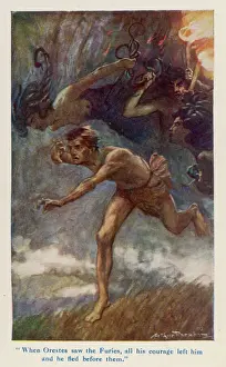 Prints of Orestes is pursued by the Eumenides Orestes Prints: Orestes Pursued by the Eumenides Print