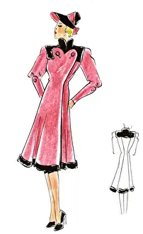 Late 1930s Fashion Print by Dora Sprinzel