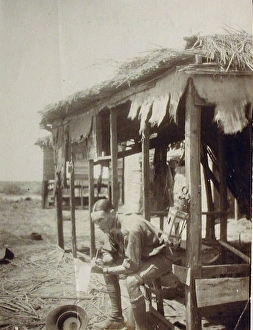 Ormerod Maxwell Ayrton in deserted Arab village, WW1 Ormerod Maxwell Ayrton in deserted Arab village, WW1