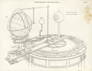 Abrahamrees Collection: Orrery built by British astronomer William Pearson
