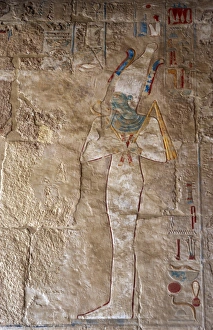 Osiris. Temple of Hatshepsut. Deir El-Bahari. Egypt Osiris. Temple of Hatshepsut. Deir El-Bahari. Egypt