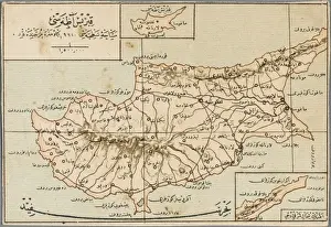 Prints of Ottoman map of Cyprus Cyprus Prints: Ottoman Map of Cyprus Print, 19th Century
