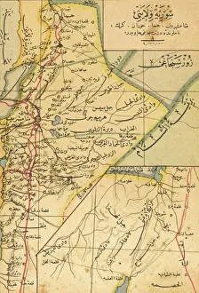Map Prints: Ottoman Map of Syria - circa 1910s Print