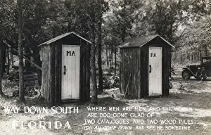His and Hers outhouses, Florida, USA His and Hers outhouses, Florida, USA